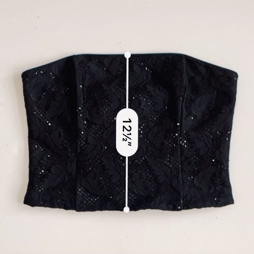Jessica McClintock Vintage Black Leaf Pattern Lace Sequin Corset Zipper Size 12 - Picture 6 of 11